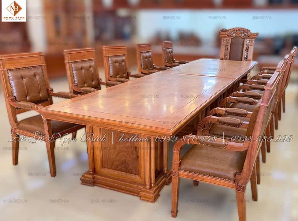 Bộ bàn họp 10 ghế phòng giám đốc